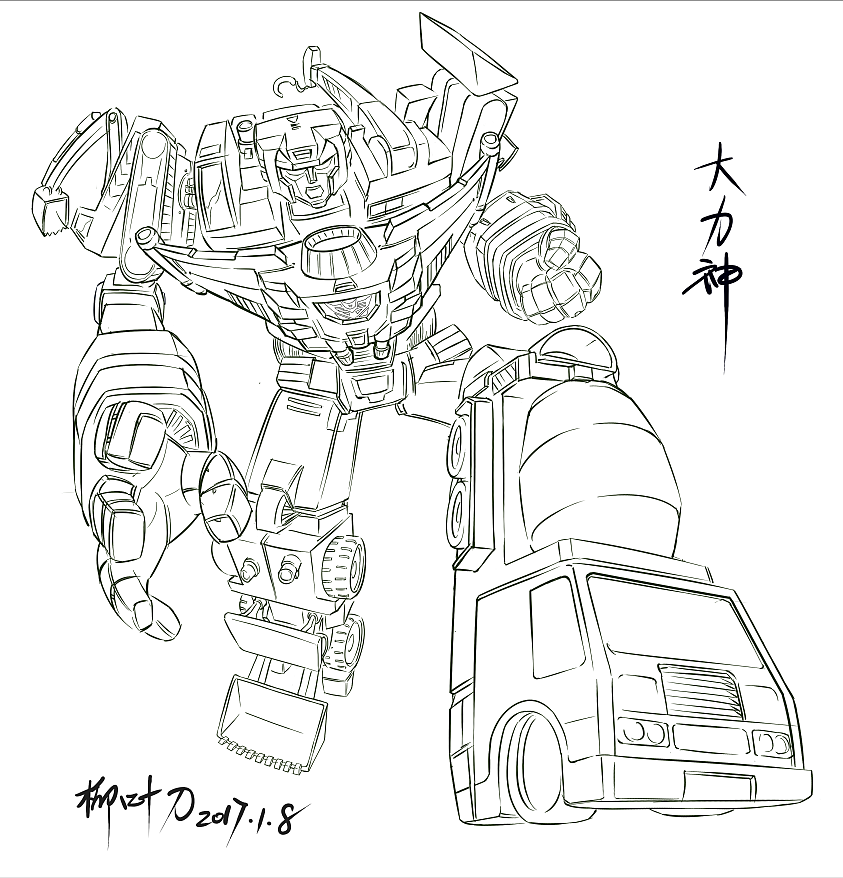 变形金刚之---大力神|插画|艺术插画|柳叶刀六爷_原创作品-站酷zcool