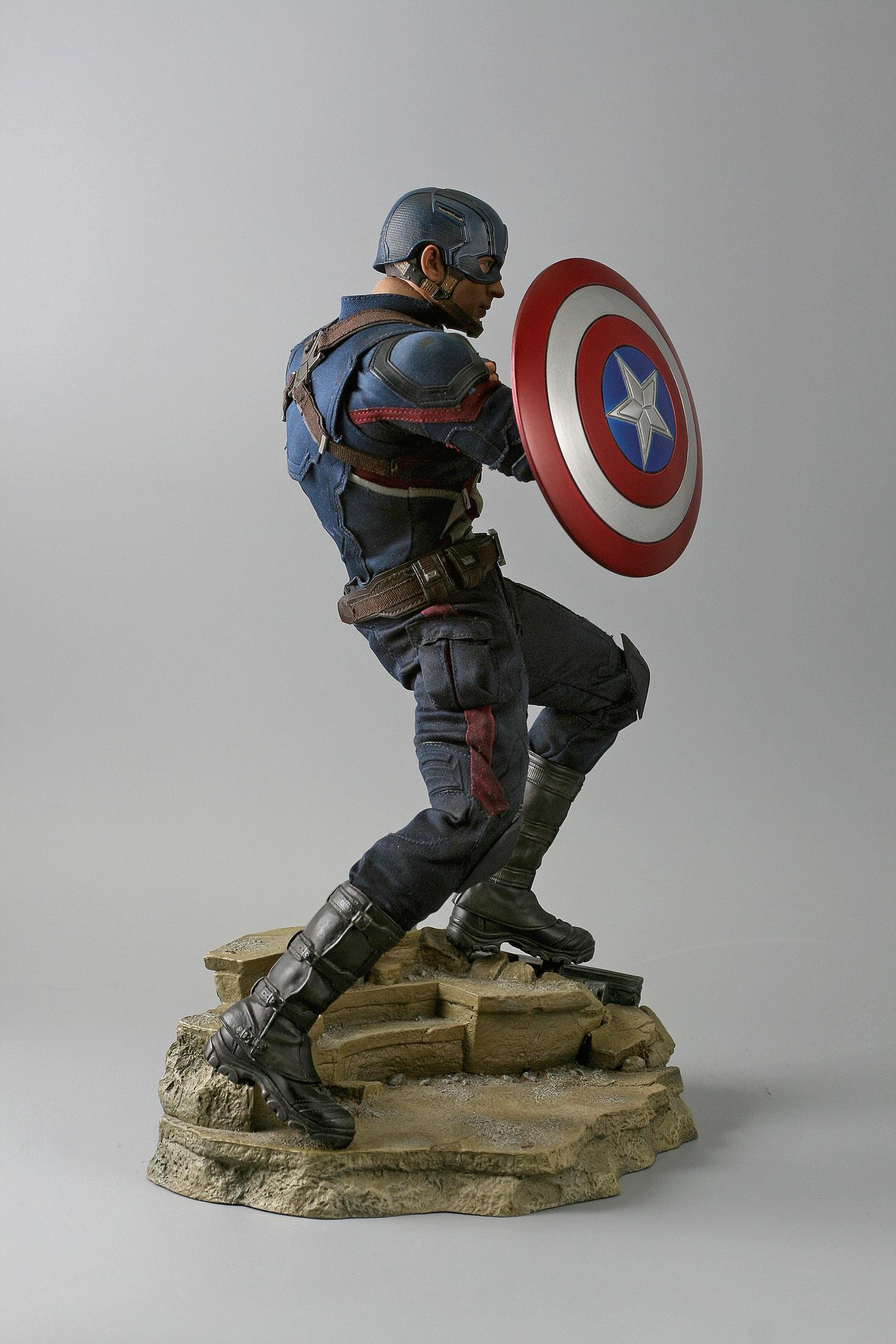 新改肌肉素体内战美国队长&复仇者联盟2美国队长