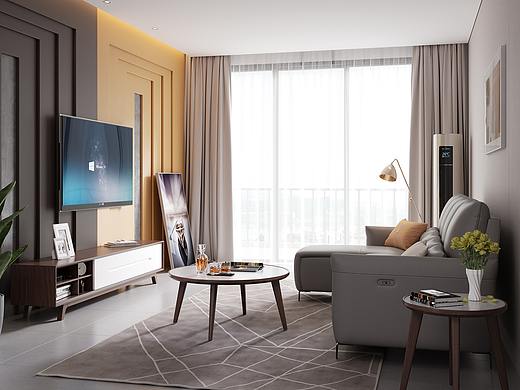 意式茶几电视柜空间场景