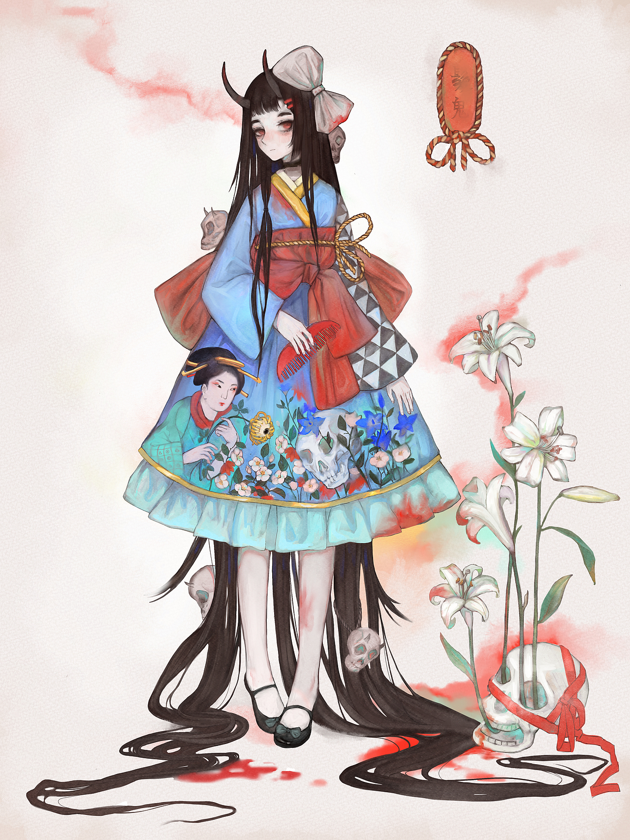发鬼（图ZMjg1MTI4Nzgw） - 艺术插画 - 站酷设计师小壳子_原创素材 - 站酷ZCOOL
