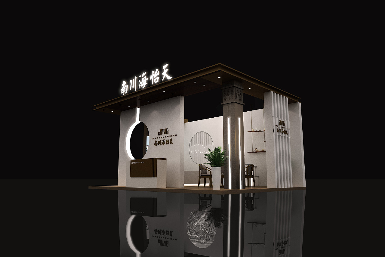 新中式博物馆展厅-【集简空间】3d模型_su模型_贴图_草图模型「免费下载每日更新」