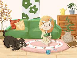 儿童插画夏日午后