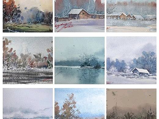 《高红成风景水彩速写作品集》