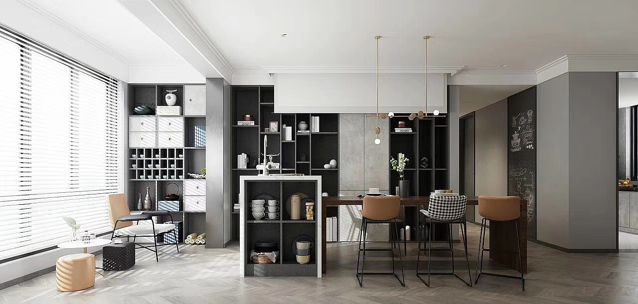 现代黑白灰（图ZMTgyMDY2NTY0） - 家装设计 - 站酷设计师1992效果图小颖原创素材 - 站酷ZCOOL