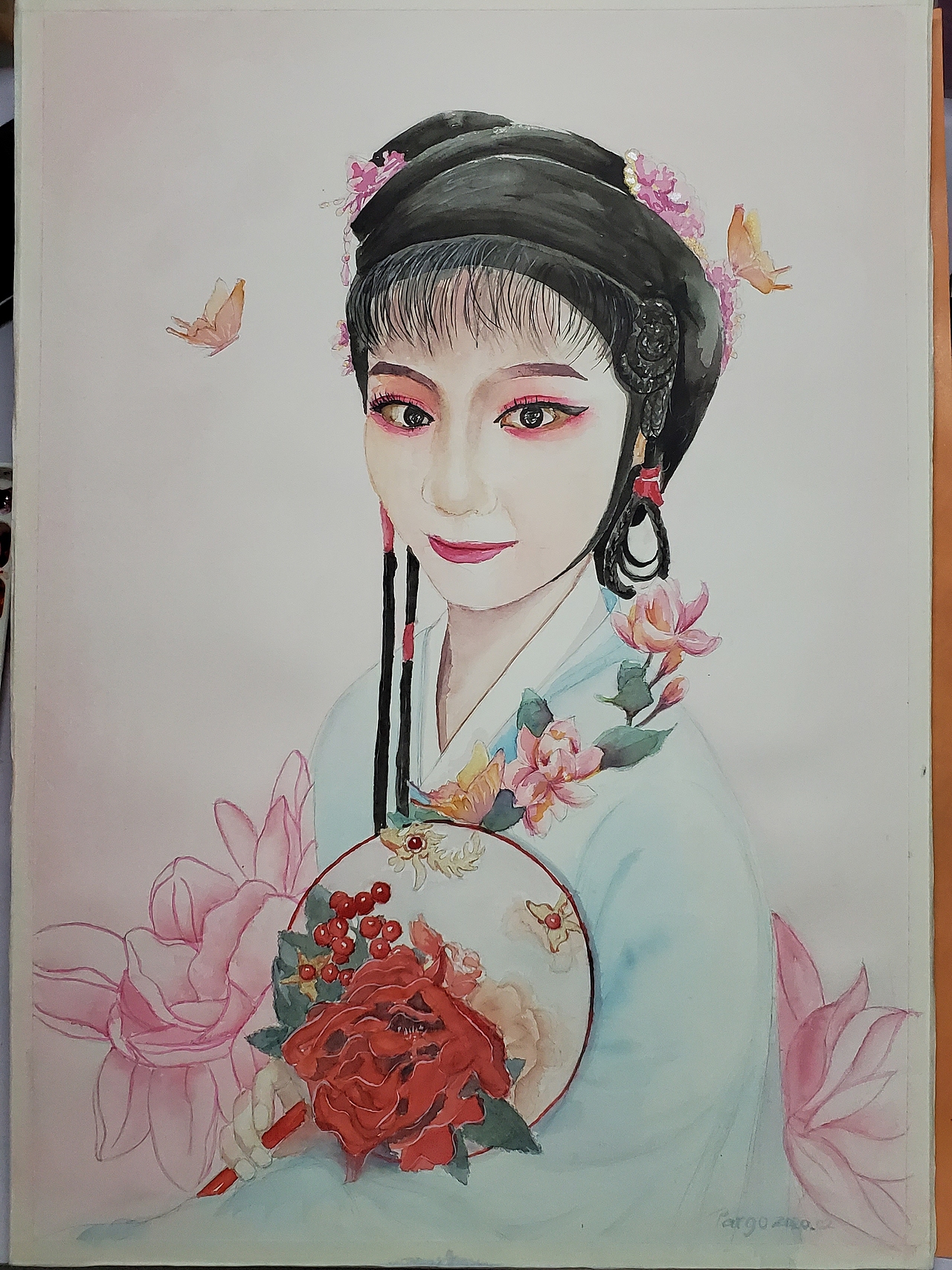 分享收藏戏曲人物——越剧水彩戏曲人物【画本系列】-我的第31本画本