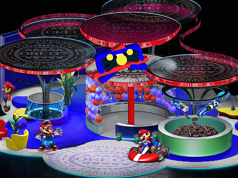 奥利奥 x 超级玛丽联名快闪装置展示设计