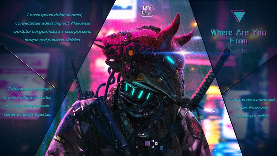 feature赛博朋克ppt模板