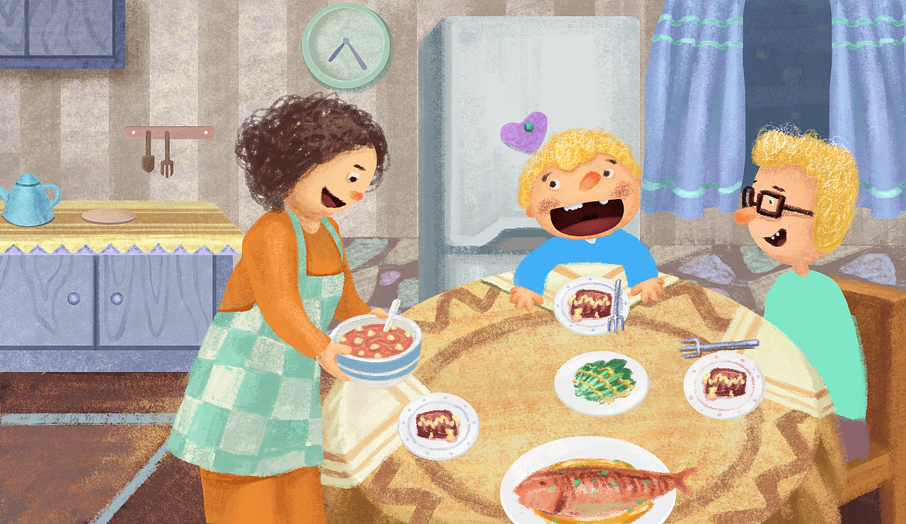 儿童插画——A Day