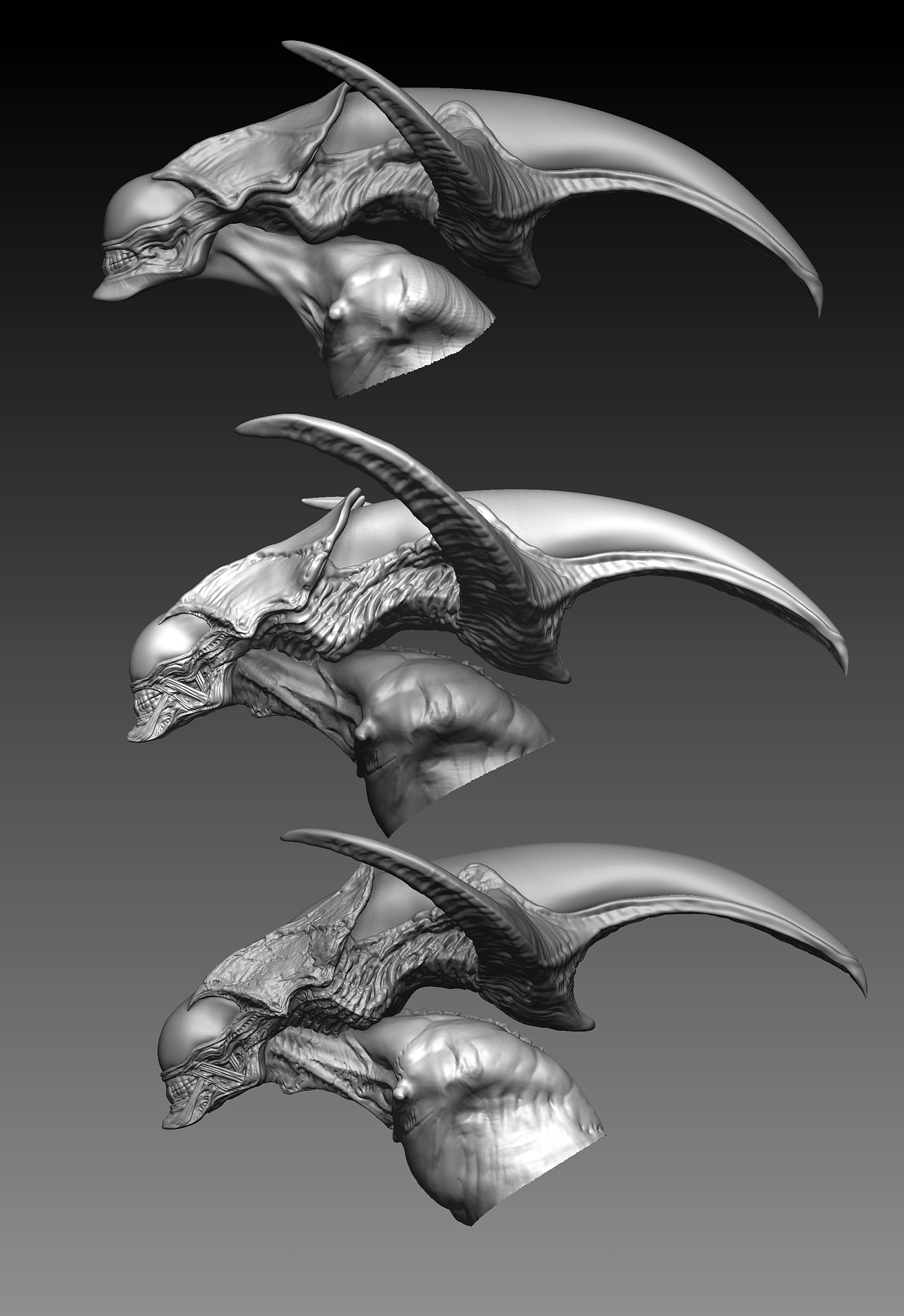 异形头骨 Alien Skull-3D打印模型下载-3D工场 3Dworks.cn