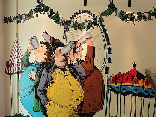 德式啤酒坊墙绘