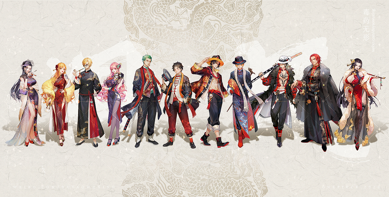 海贼国风系列-全集（图ZMjI3NTg5OTI0） - 艺术插画 - 站酷设计师毒药无形原创素材 - 站酷ZCOOL