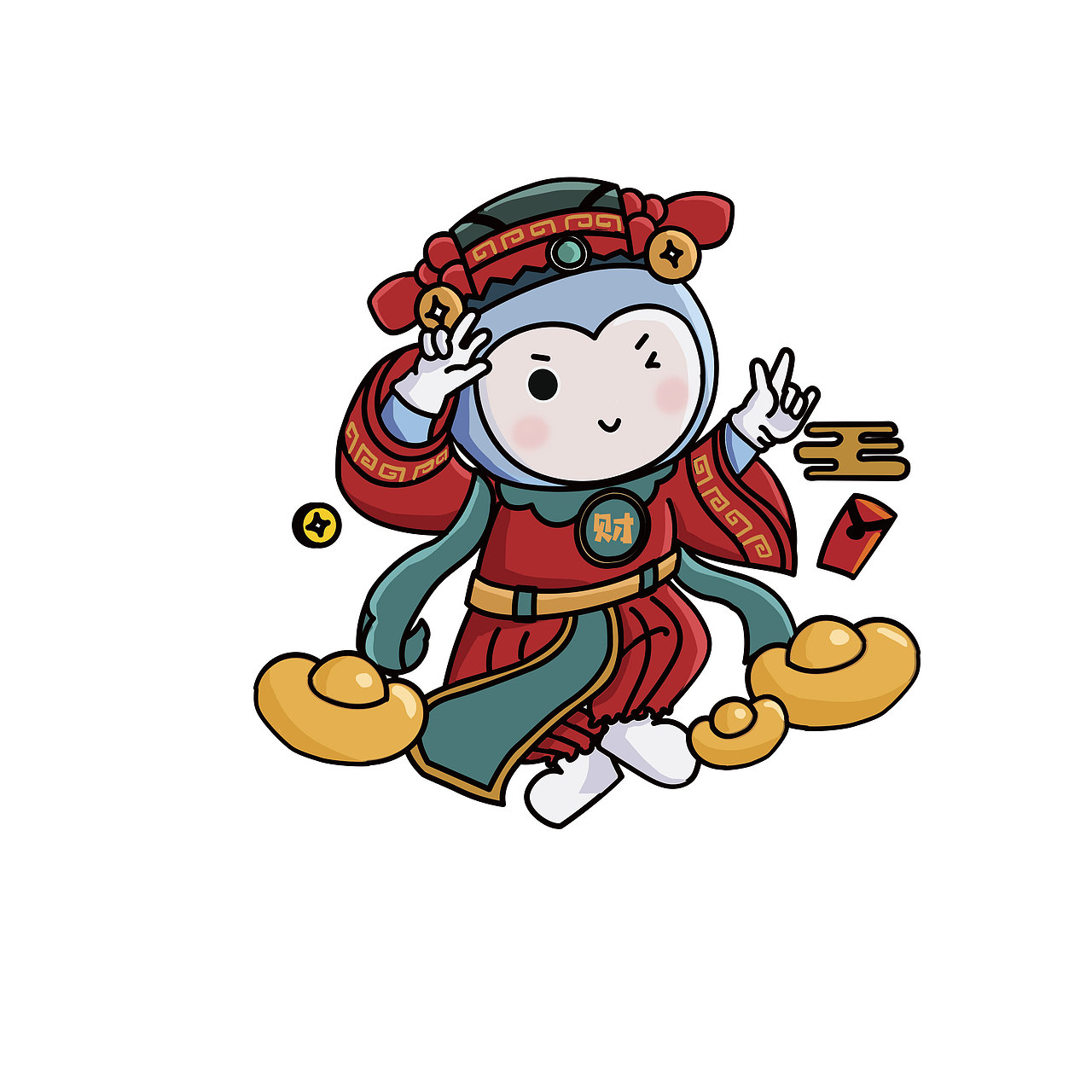 国潮风杭州良渚商场吉祥物点点ip延展设计