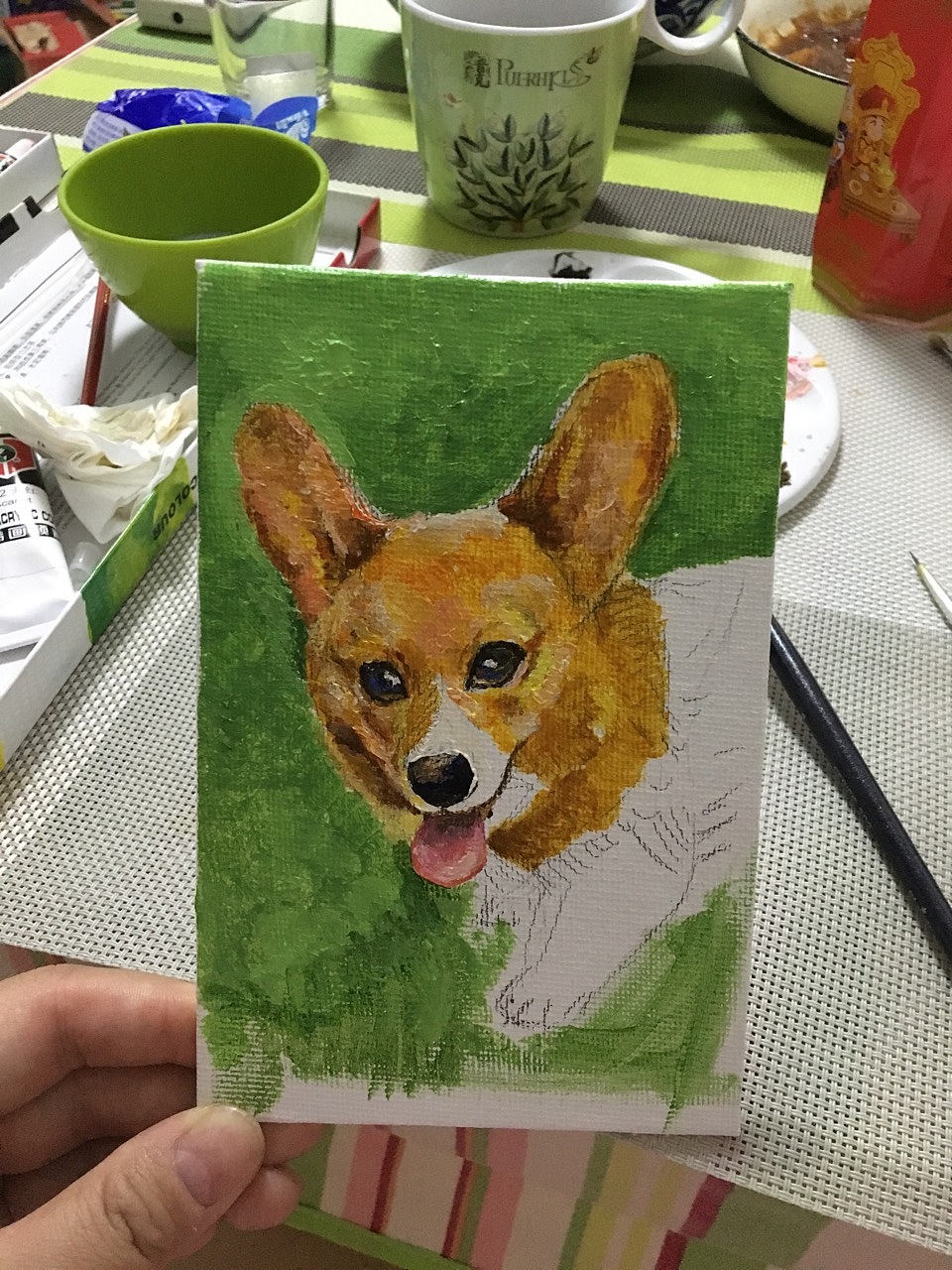 茜直萌水彩油画涂鸦