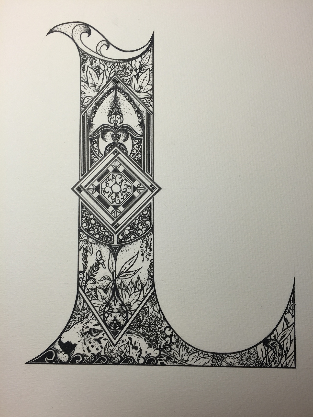 针管笔字体设计l