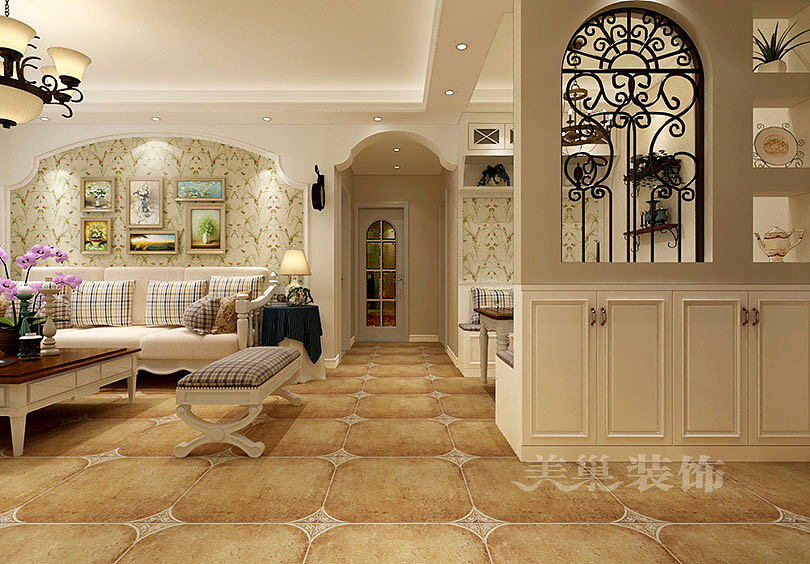 盈盛龙栖湾装修入户隔断