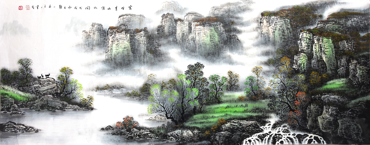 赵书茂国画山水画作品欣赏