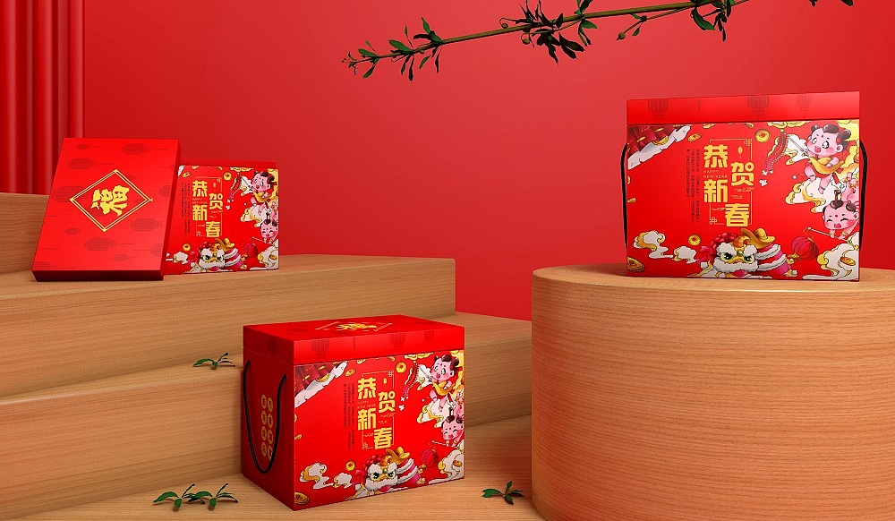 箱盒汇 | :“恭贺新春”春节礼盒包装设计