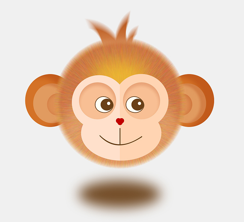 猴子头部创作,卡通形象绘画|平面|图案|泰迪熊1997_原创作品-站酷
