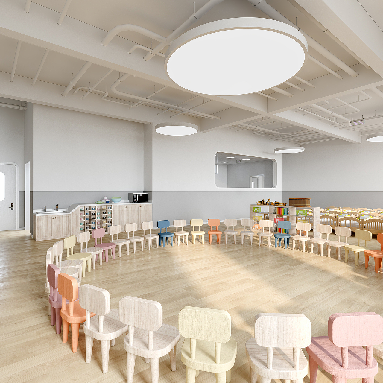 上凡建筑作品：优筑巴中映江洲幼儿园（图ZMjQ4NjEzMjk2） - 商业空间设计 - 站酷设计师上凡建筑一川原创素材 - 站酷ZCOOL