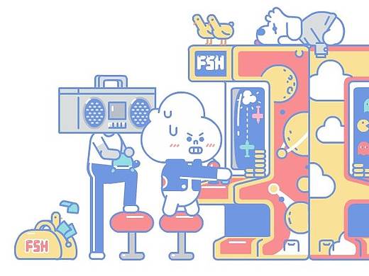 富山商店宣传插画