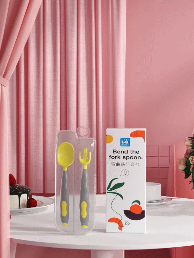 硅胶勺三维视频制作设计母婴儿童淘宝短视频动画策划