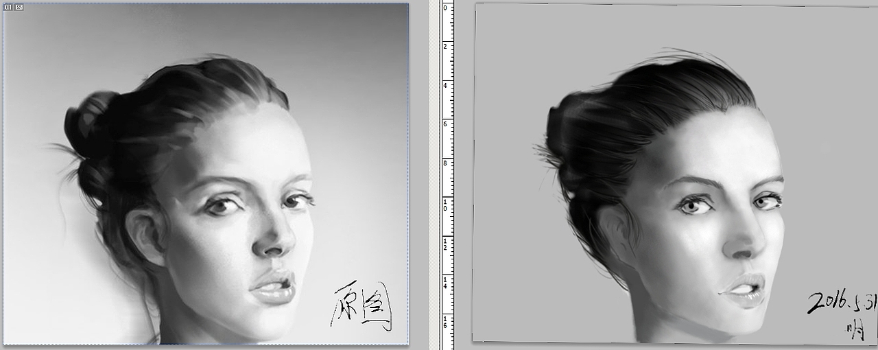 初学者 临摹一张素描