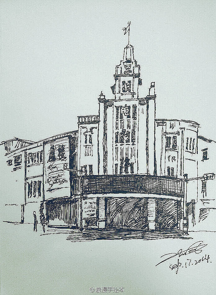 厦门和鼓浪屿的风景建筑速写