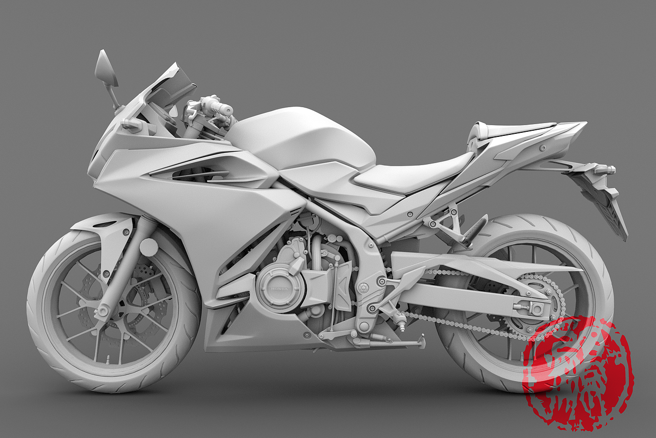 摩托车maya机械汽车模型素问3406嘣嘣鹏职场江湖413摩托车——川崎小