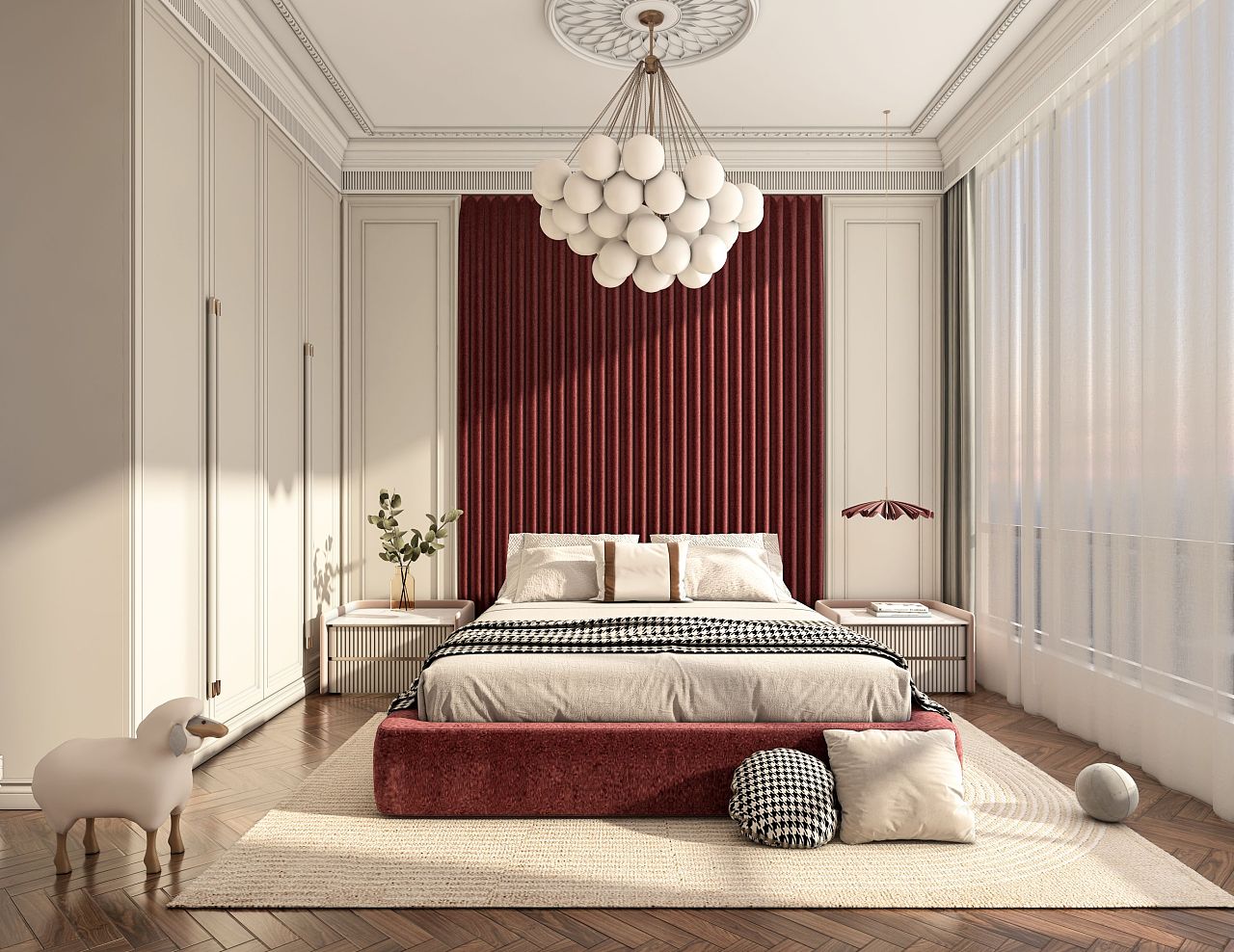 摩登复古法式 效果图表现|空间|家装设计|无同空间表现 - 原创作品