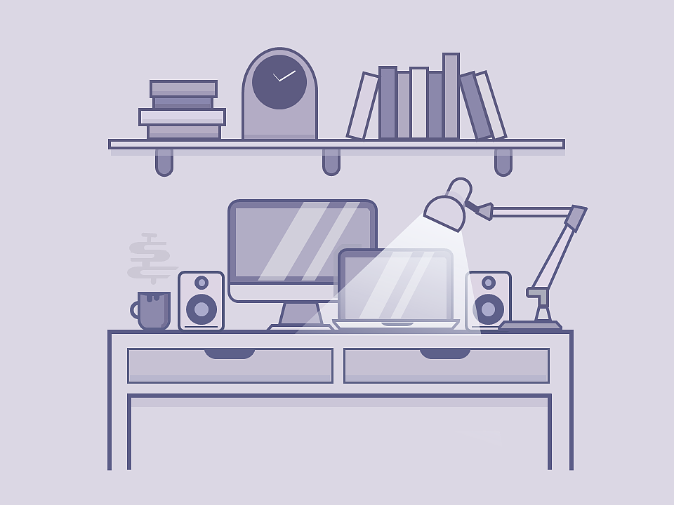 扁平风爱上临摹