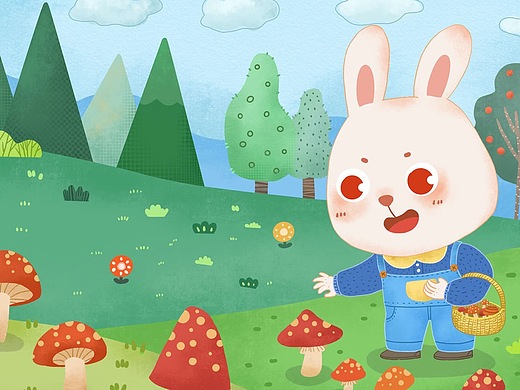 小兔子采蘑菇