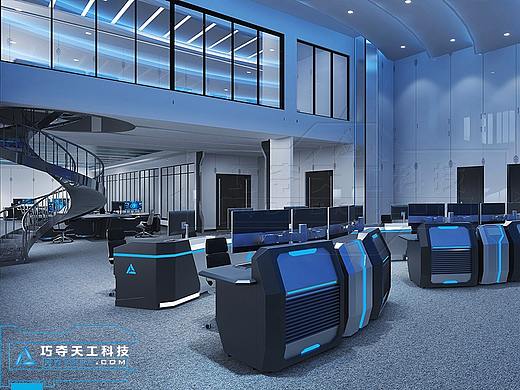 科技风格大数据中心办公室设计