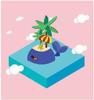 鲸鱼沙滩（图ZMTY2NTUzMDE2） - 动效设计 - 站酷设计师清秋弥莹原创素材 - 站酷ZCOOL