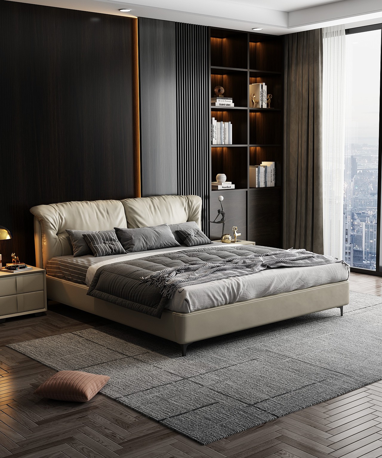 轻奢风床（图ZMzE3MTQ5MDMy） - 家装设计 - 站酷设计师星熠设计原创素材 - 站酷ZCOOL