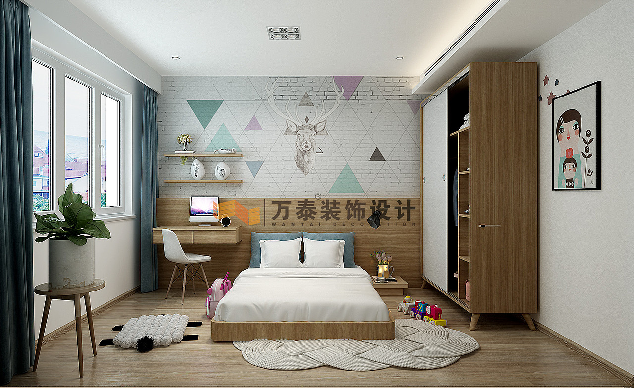 济南万泰装饰名都花园280平北欧风格案例