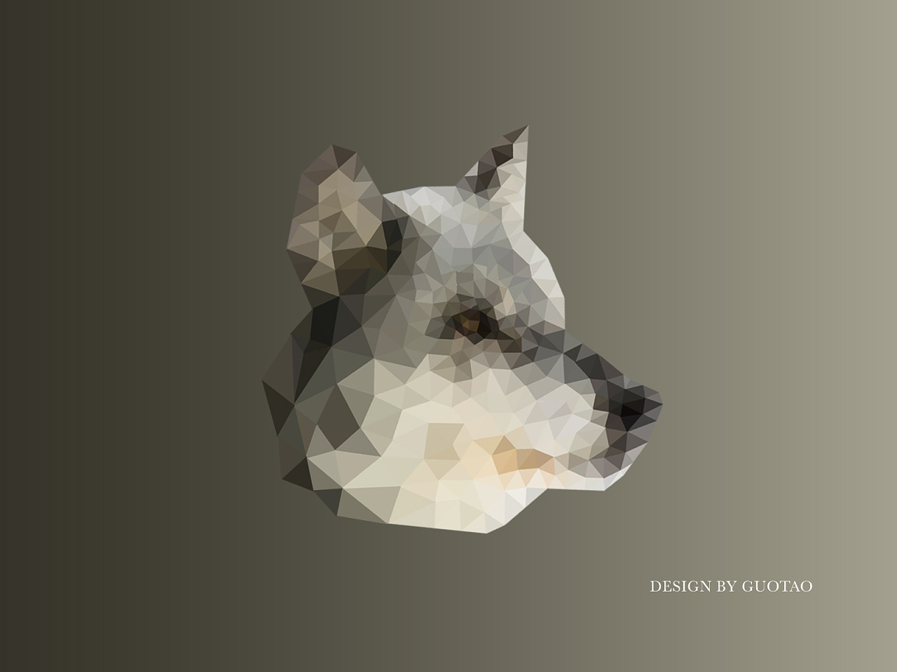 low poly 动物头像集