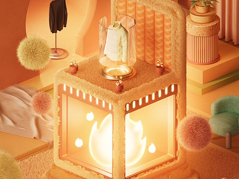 天猫超级舰长3d海报创意+建模+执行