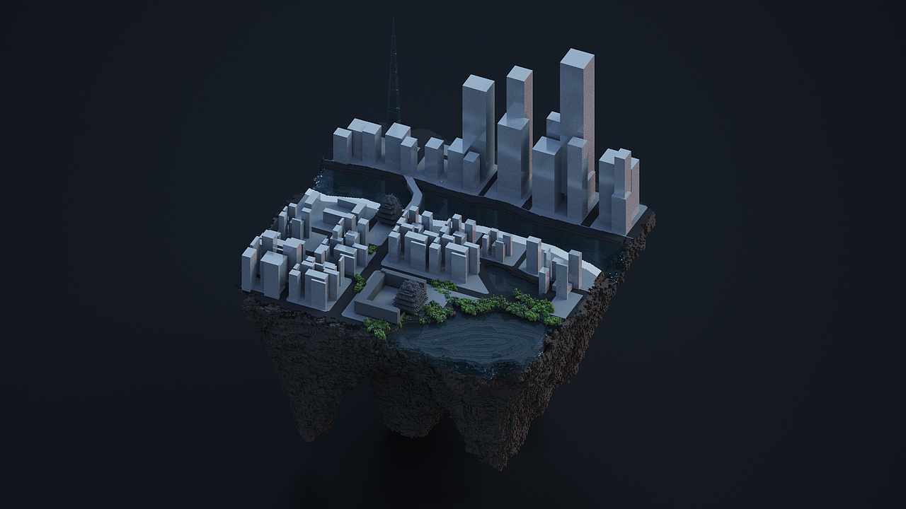 【Voxelart】CryptoCities-武汉（图ZMjYwNDEwNzk2） - 场景 - 站酷设计师Xuanch原创素材 - 站酷ZCOOL
