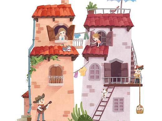 【插画】可爱的小楼