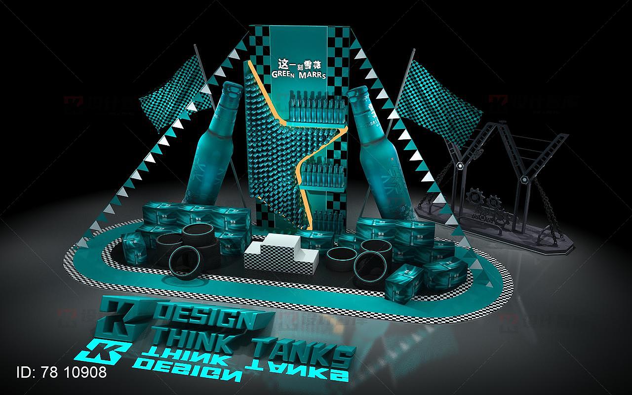 工业风格雪花啤酒主题创意设计