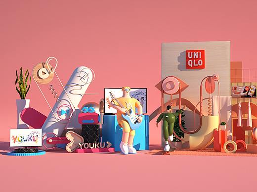 Cinema 4D作品#第四輯#（個(gè)人主頁(yè)-ZMzgzMDI1MDA=） - 場(chǎng)景 - 站酷設(shè)計(jì)師千邑登明原創(chuàng)素材 - 站酷ZCOOL