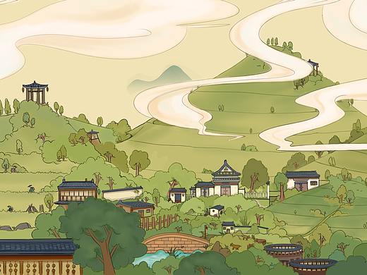 千里茶山图