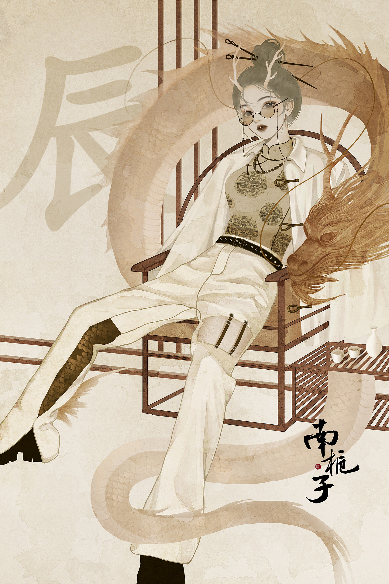 【古风板绘】十二生肖系列（图ZMjUzMjkwNzky） - 创作习作 - 站酷设计师是南栀子原创素材 - 站酷ZCOOL