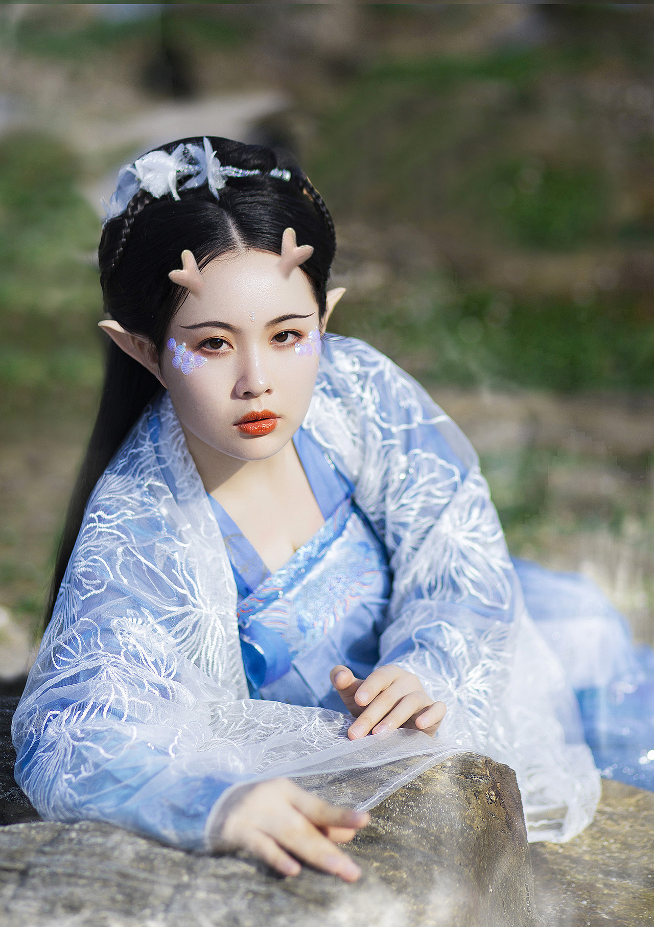 鲛人泪原创汉服摄影海边的故事古风摄影