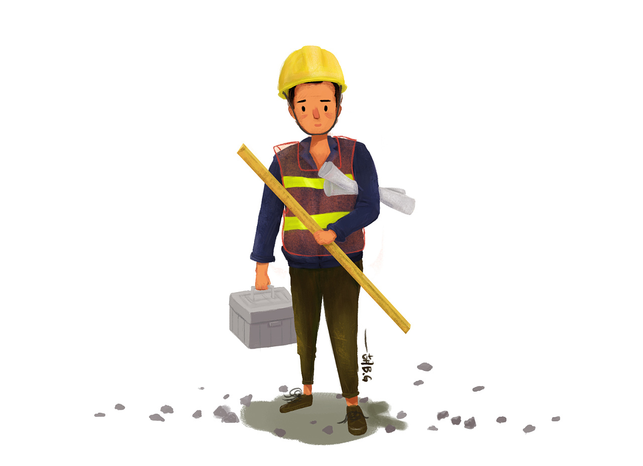 建筑工地石头小哥