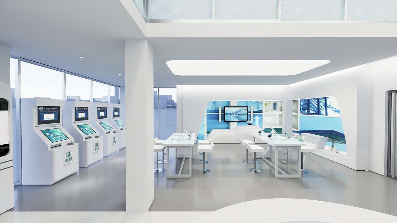 国家电网-苍南营业厅效果图（图ZMjA3MDIzMDEy） - 家装设计 - 站酷设计师木溪亭原创素材 - 站酷ZCOOL