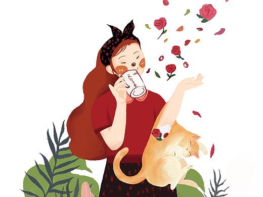 花茶插画包装