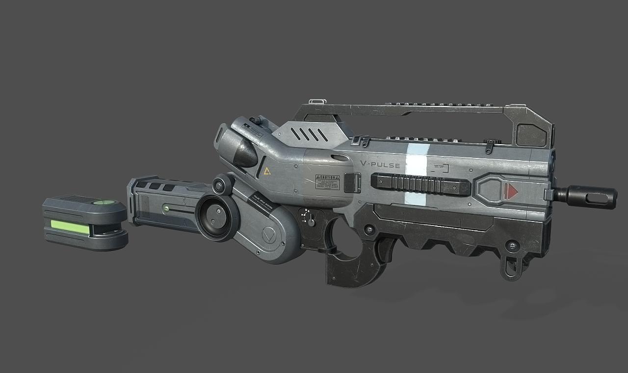 pulse rifle 赛博朋克 科幻脉冲步枪