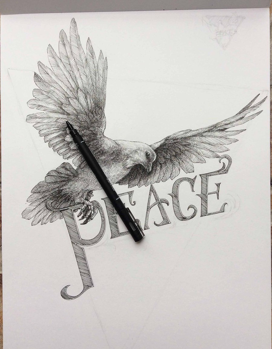 原创作品:鸽-和平