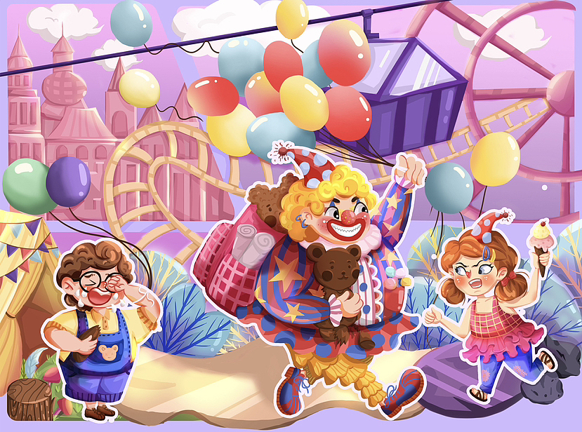 梦回童年游乐场（图ZMzMyNzIwNjIw） - 儿童插画 - 站酷设计师叨小刀原创素材 - 站酷ZCOOL